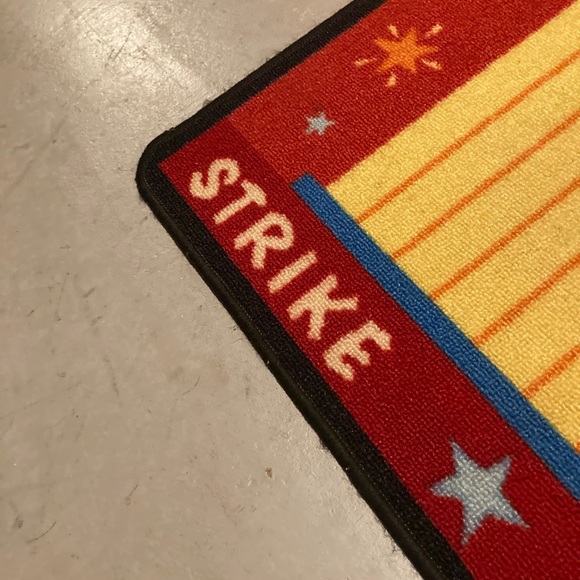 Vintage Galaxy Bowl Bowling Rug Carpet 67 X 26 Rare - Picture 9 of 11